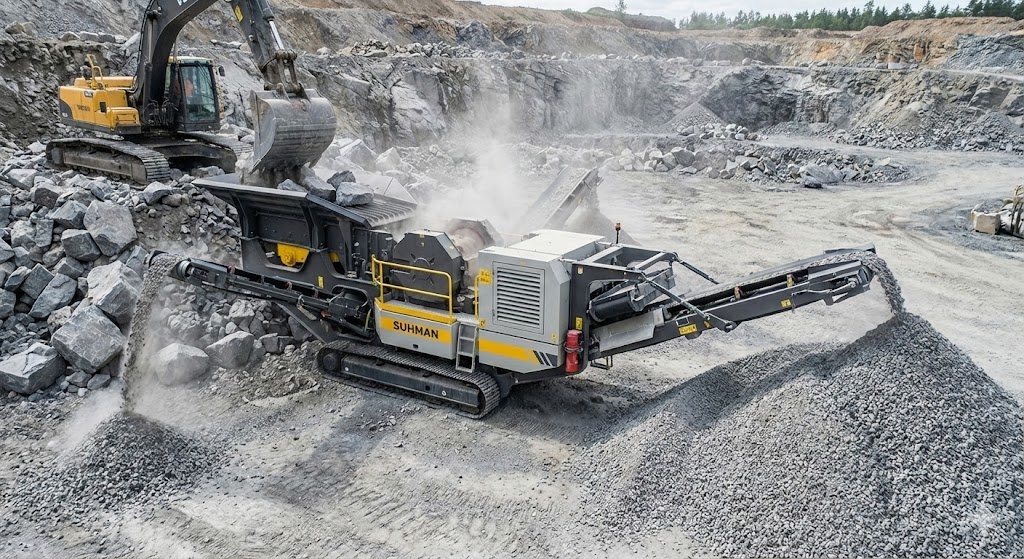 Recommended Primary Crushing Configurations for Basalt / Granite / Quartzite Using SUHMAN Mobile Jaw Crusher